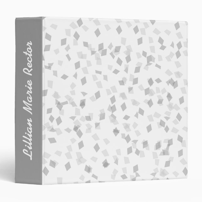 Gray Confetti Binder (Front/Spine)