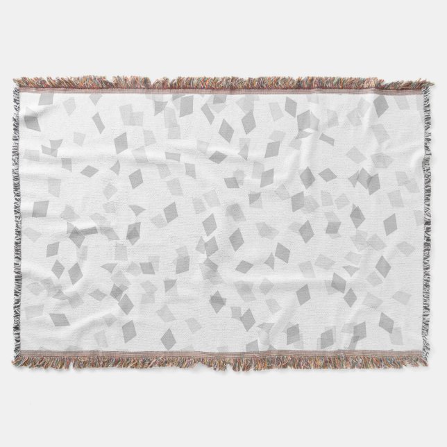 Gray Confetti Throw Blanket (Front)