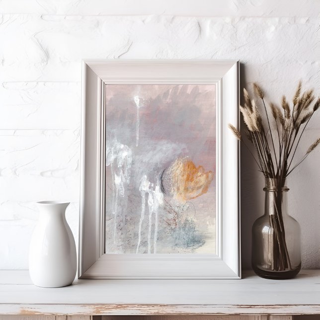 Gray Contemporary Minimalist Abstract Art Poster (Creator Uploaded)