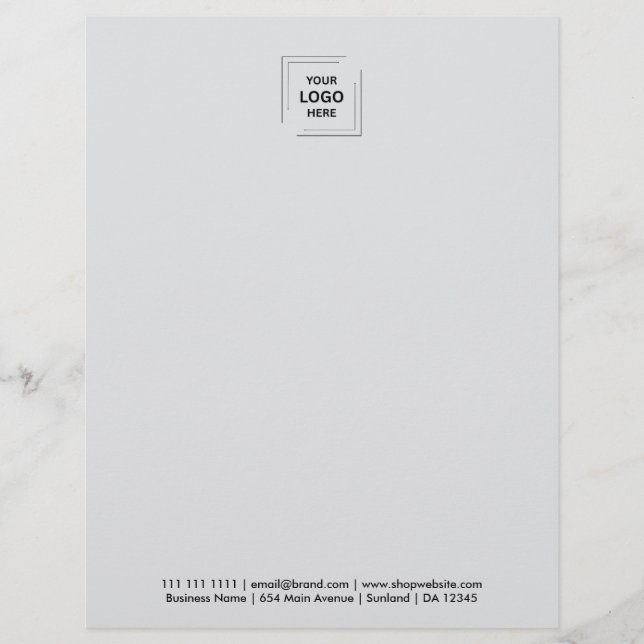 Gray Corporate Business Letterhead Design (Front)