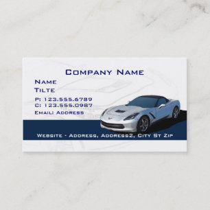 Gray Corvette Business cards