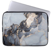 Gray Cosmic Laptop Bag with Stellar Galaxy Artwork