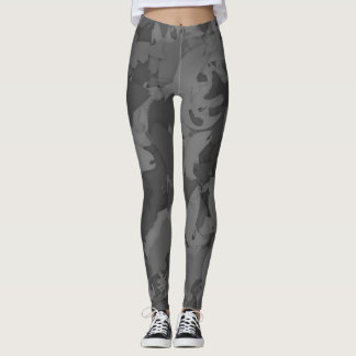 Gray Country Girl Fishing Camouflage Pattern Leggings
