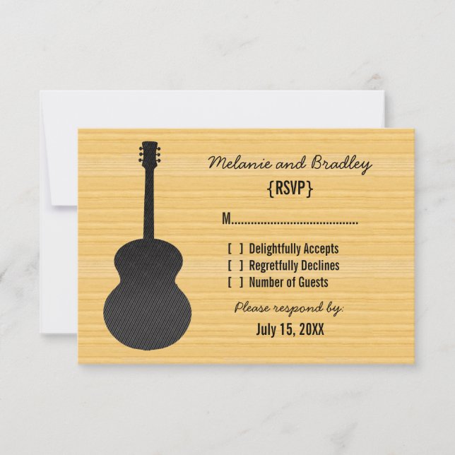 Gray Country Guitar Response Card (Front)