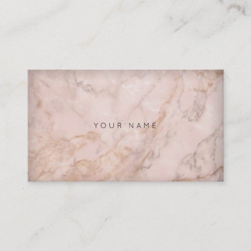 Gray Creamy Pink Sepia Gold Gray Marble Business Card