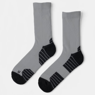gray crew socks with black reinforced toes