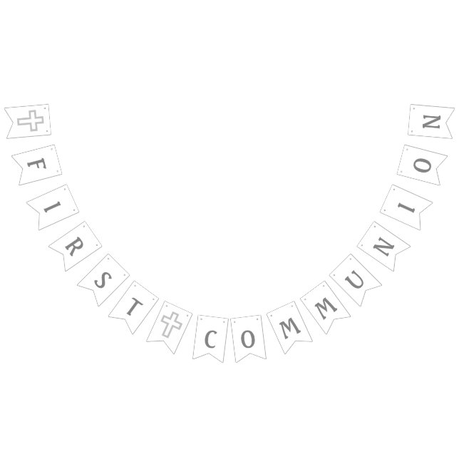 Gray Cross First Communion Banner (All)