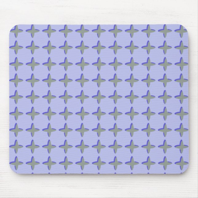 Gray Crosses Pattern Mouse Pad (Front)