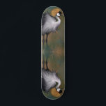 Gray Crowned Crane Bird Skateboard<br><div class="desc">Beautiful Gray Crowned Crane - Migned Painting Art Watercolor Exotic Bird</div>
