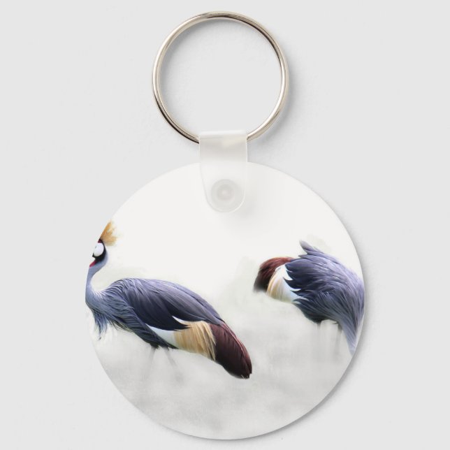 gray-crowned-crane keychain (Front)