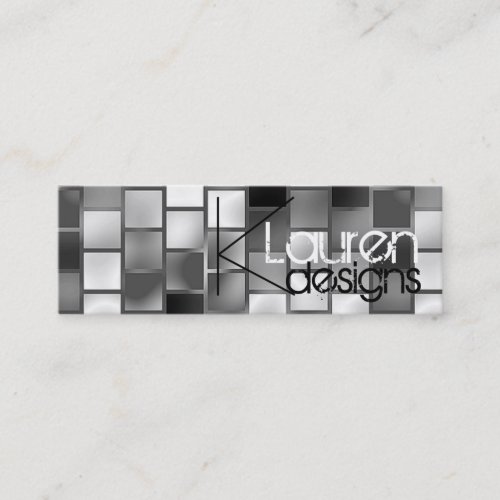 gray cubes skinny business card