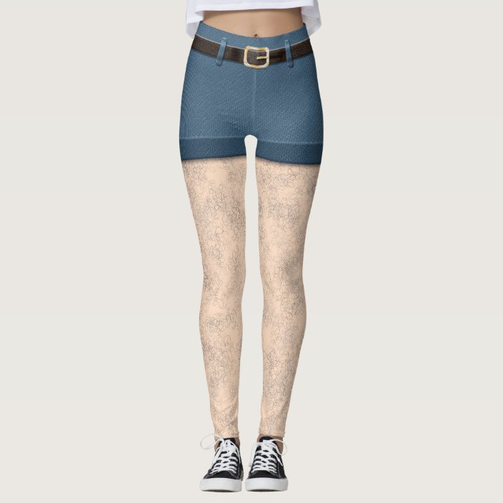 denim shorts with leggings