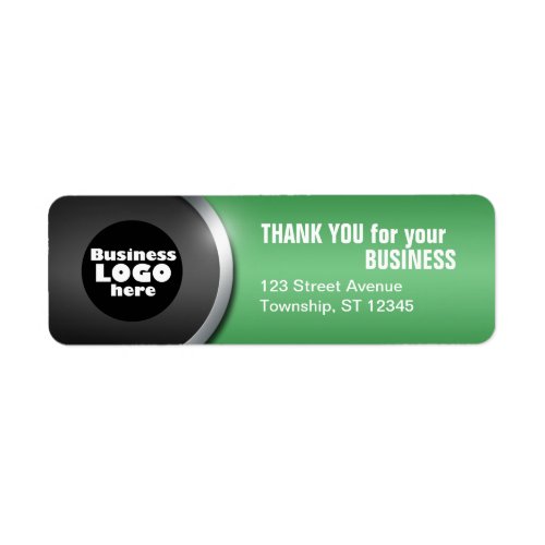 Gray Curve  Green THANK YOU for your BUSINESS Label
