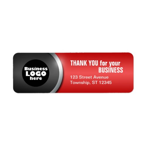 Gray Curve  Red THANK YOU for your BUSINESS Label