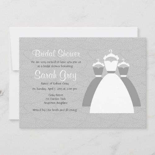 Gray Custom Bridal Shower Invites