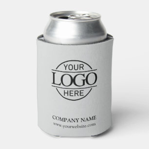Gray Custom Business Logo Double Sided Promotional Can Cooler
