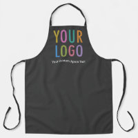 Gray Custom Company Apron with Logo Personalized