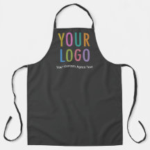 Gray Custom Company Apron with Logo Personalized