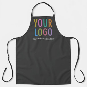 Gray Custom Company Apron with Logo Personalized