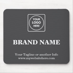 Gray Custom Company Logo Promo mouse pad