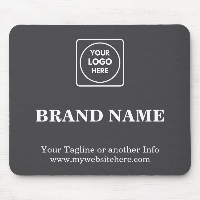 Gray Custom Company Logo Promo mouse pad (Front)