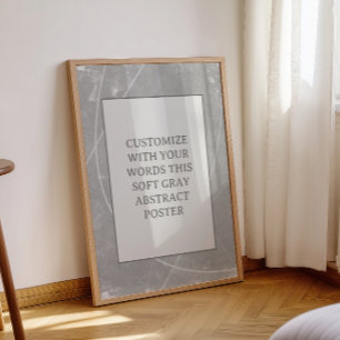 Gray Customize This Poster Abstract Wedding Sign