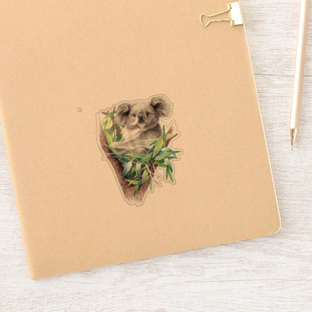 Gray cute Koala sticker (Notebook)