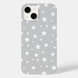 Gray Cute Stars Case-Mate iPhone 14 Case