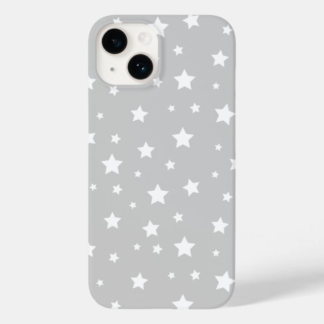Gray Cute Stars Case-Mate iPhone Case (Back)