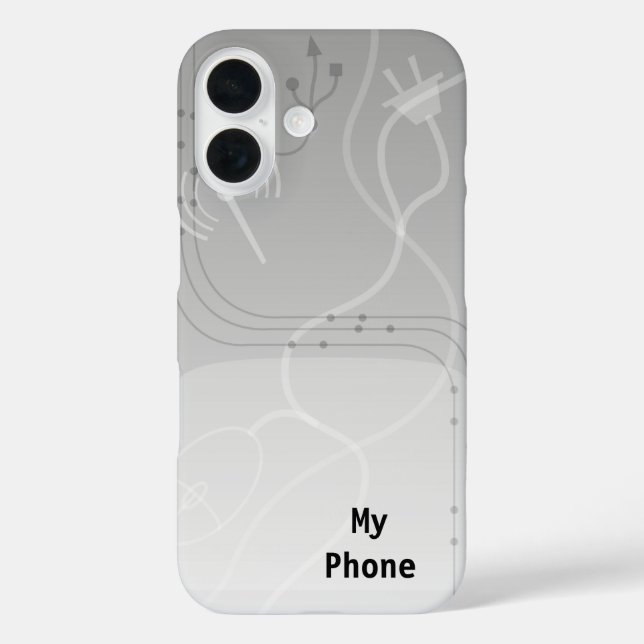Gray Cyberspace Web 2.0 style Case-Mate iPhone Case (Back)