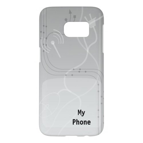 Gray Cyberspace Web 20 style Samsung Galaxy S7 Case