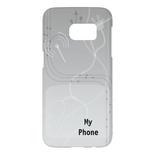 Gray Cyberspace Web 2.0 style Samsung Galaxy S7 Case