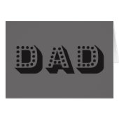 Gray DAD, You Customize Father's Day Greeting Card (Front Horizontal)