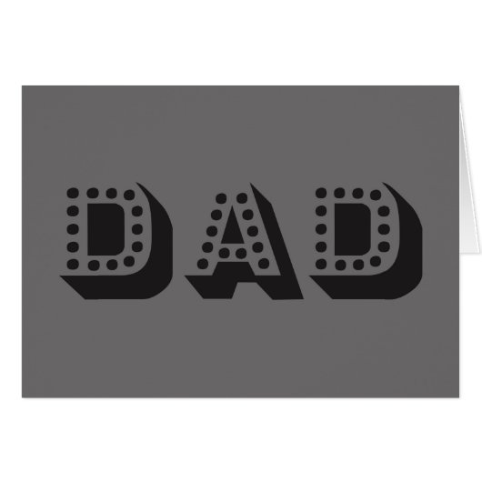Gray DAD, You Customize Father's Day Greeting Card (Front Horizontal)