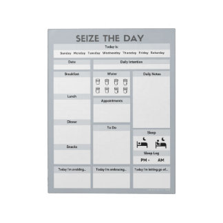 Gray Daily Planner | ADHD Productivity Planner Notepad
