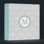 Gray Damask 3 Ring Binder<br><div class="desc">Gray Damask</div>