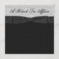 Gray Damask Black Tie Formal Corporate Party