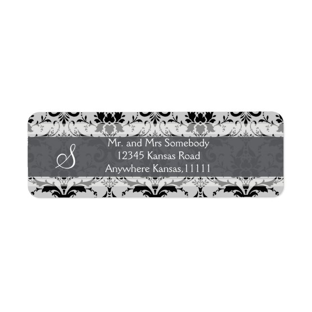 Gray Damask Label (Front)