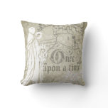 Gray Damask Once Upon a Time Pillow