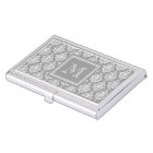 Gray Damask Pattern 1 with Monogram