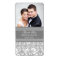 Gray Damask Photo Wedding Labels