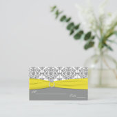 Gray Damask with Yellow Damask Placecards (Standing Front)