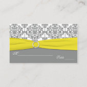 Gray Damask with Yellow Damask Placecards (Back)
