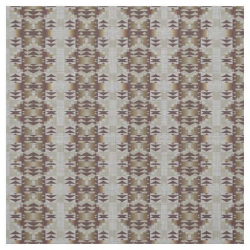Gray Dark Brown Taupe Khaki Beige Ethnic Look Fabric