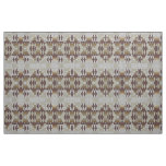 Gray Dark Brown Taupe Khaki Beige Ethnic Look Fabric