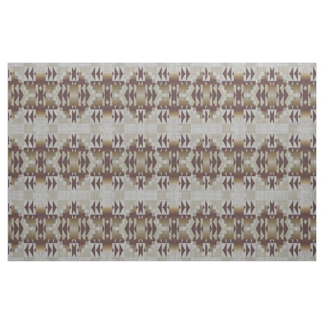 Gray Dark Brown Taupe Khaki Beige Ethnic Look Fabric (Fat Quarter)