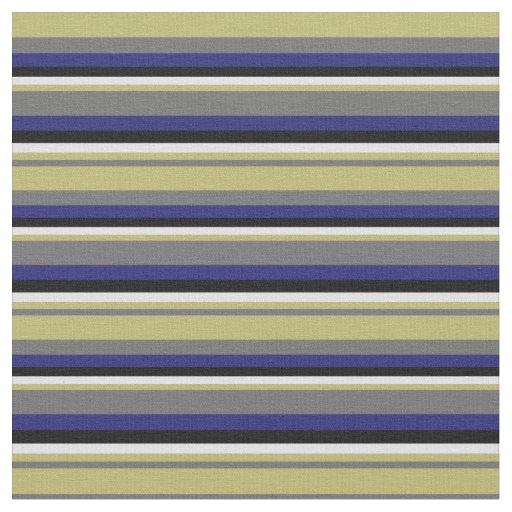 Gray, Dark Khaki, Lavender, Black & Midnight Blue Fabric