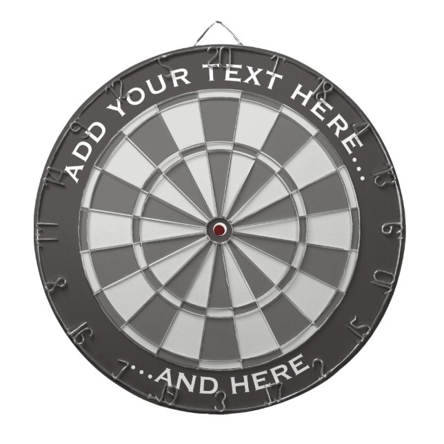Gray Dartboard with custom text (Front)