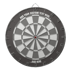 Gray Dartboard with Custom Text