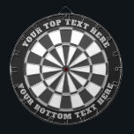 Gray Dartboard with Custom Text<br><div class="desc">Dartboard with gray colors and two custom text areas. You can easily change every color clicking on customize button.</div>